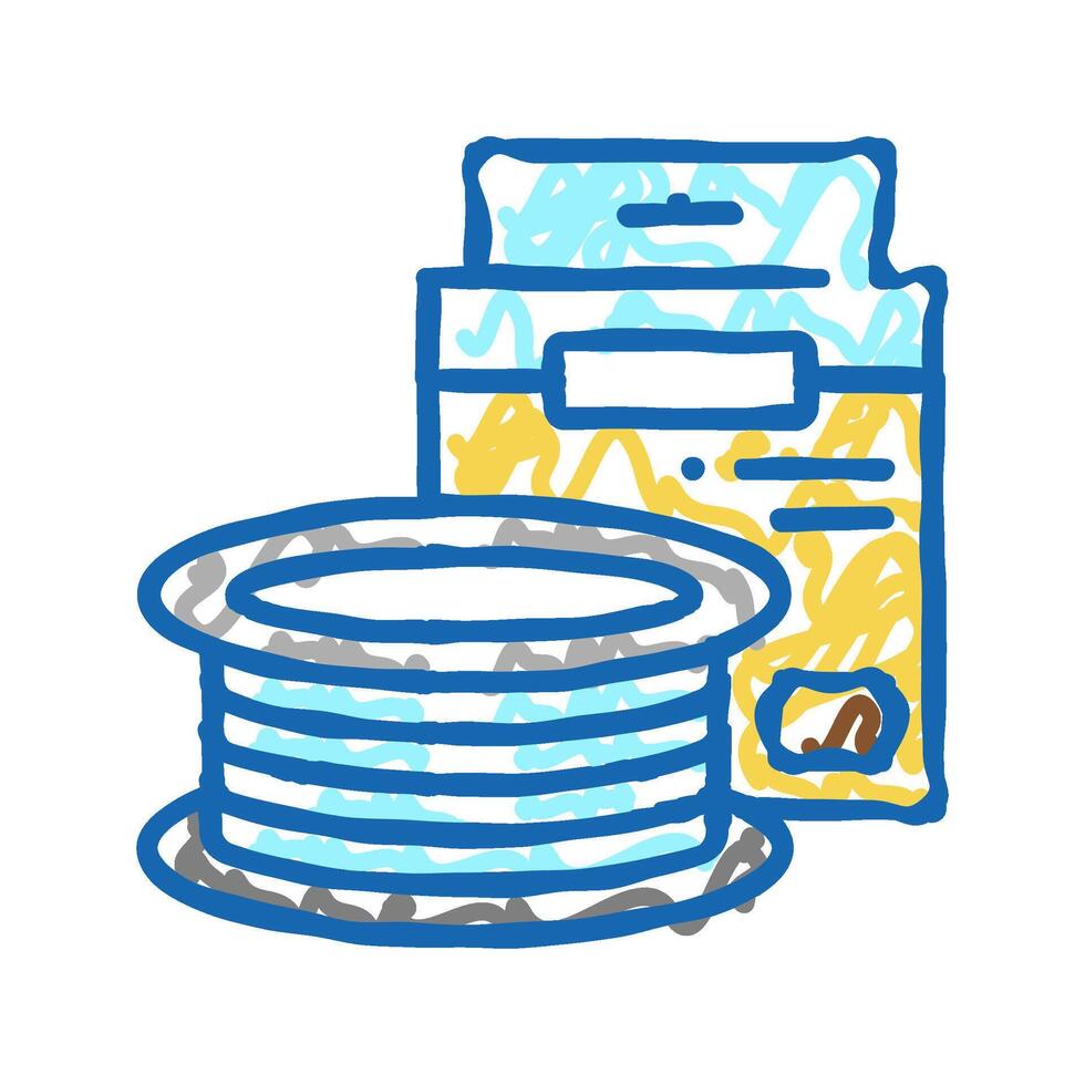 braid fishing line icon doodle illustration vector