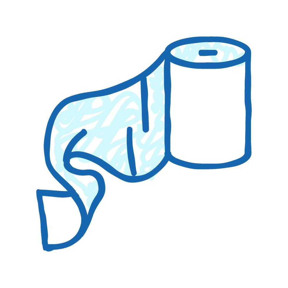paper towel unrolling icon doodle illustration vector