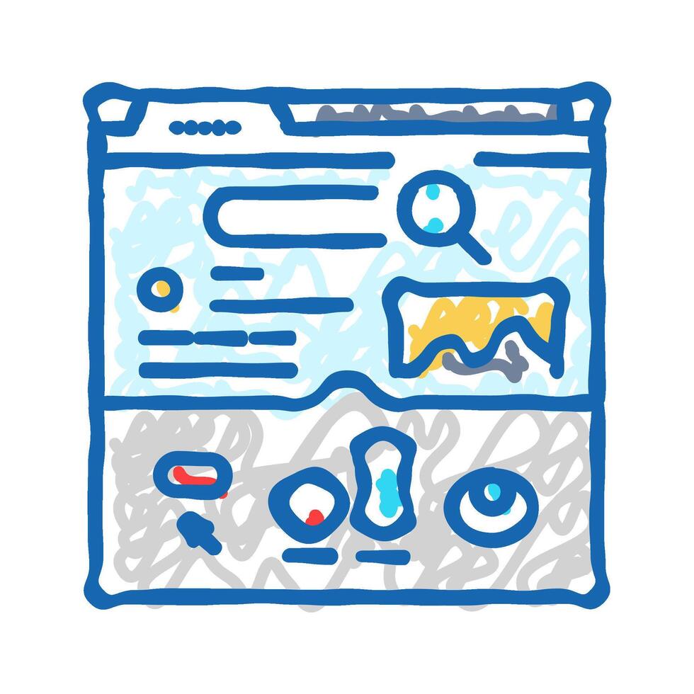 ctr click through rate seo icon doodle illustration vector