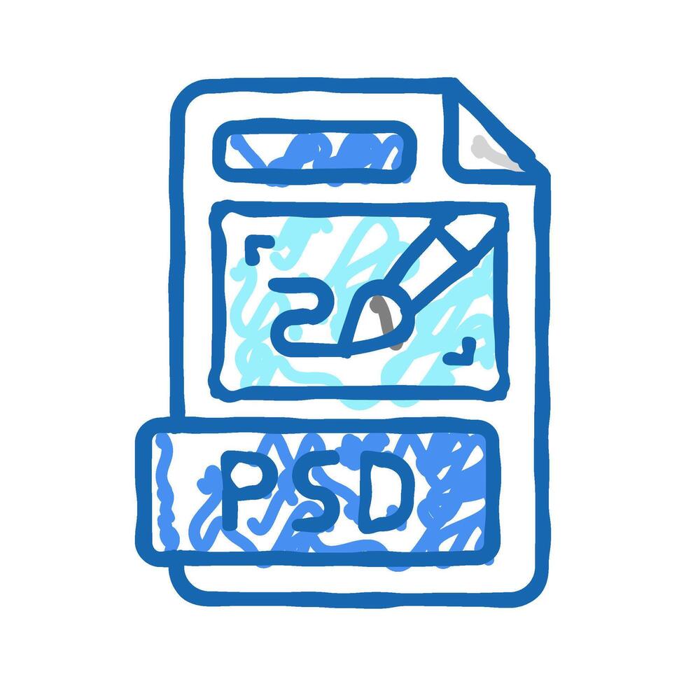 file format document icon doodle illustration vector