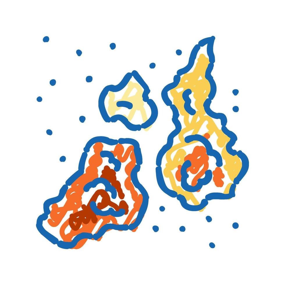 cosmic dust space exploration icon doodle illustration vector