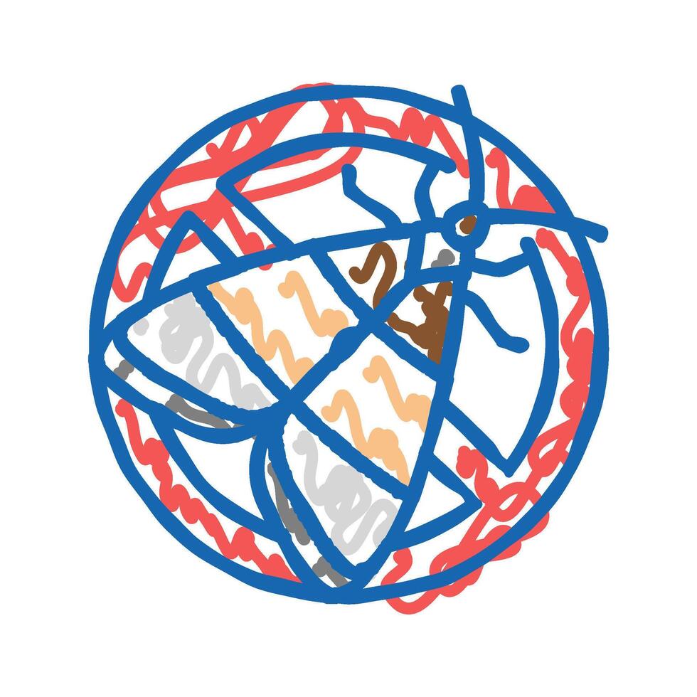 moth control icon doodle illustration vector