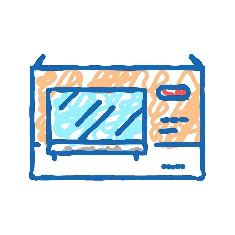 tv plasma box icon doodle illustration vector