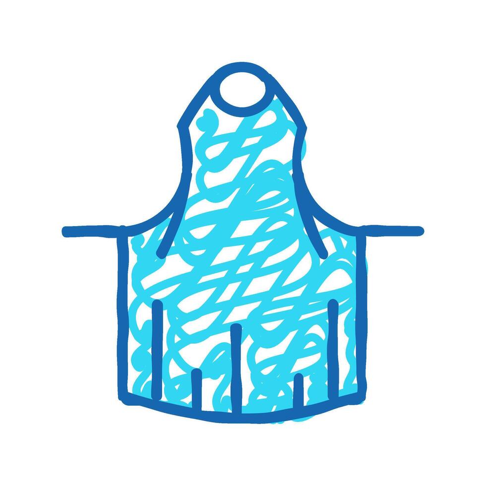 apron ppe protective equipment icon doodle illustration vector