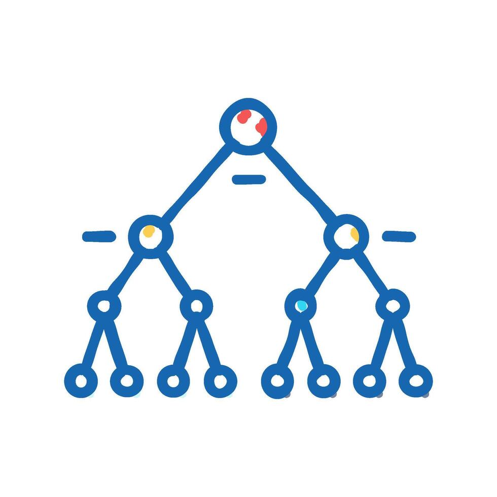 support machine svm algorithm icon doodle illustration vector