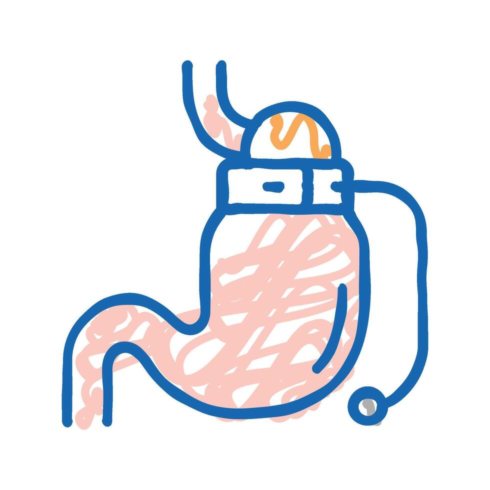 banding bariatric icon doodle illustration vector