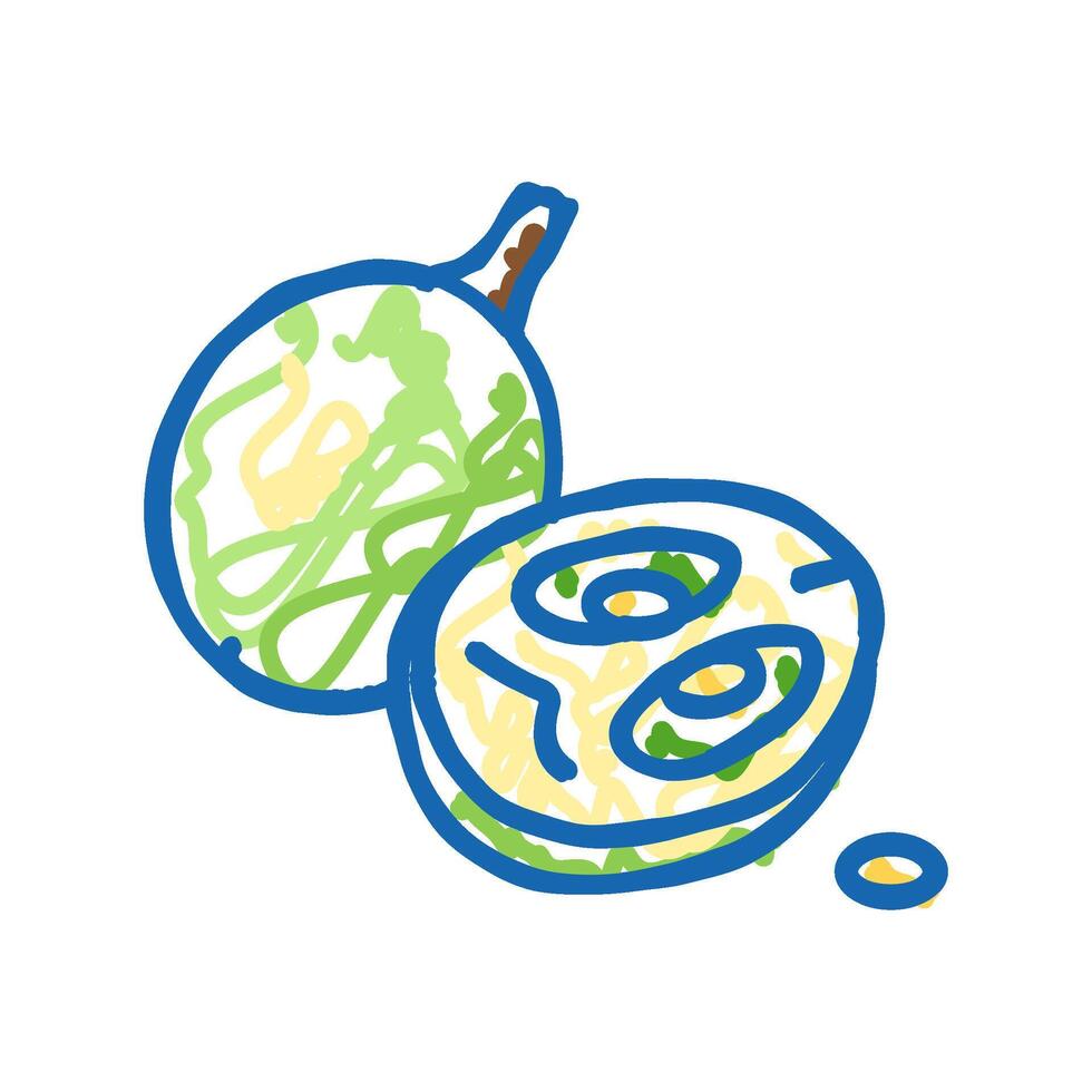 seed green grape icon doodle illustration vector