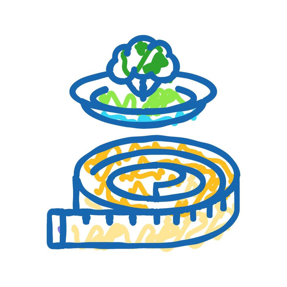 plant based diet vegan food icon doodle illustration vector
