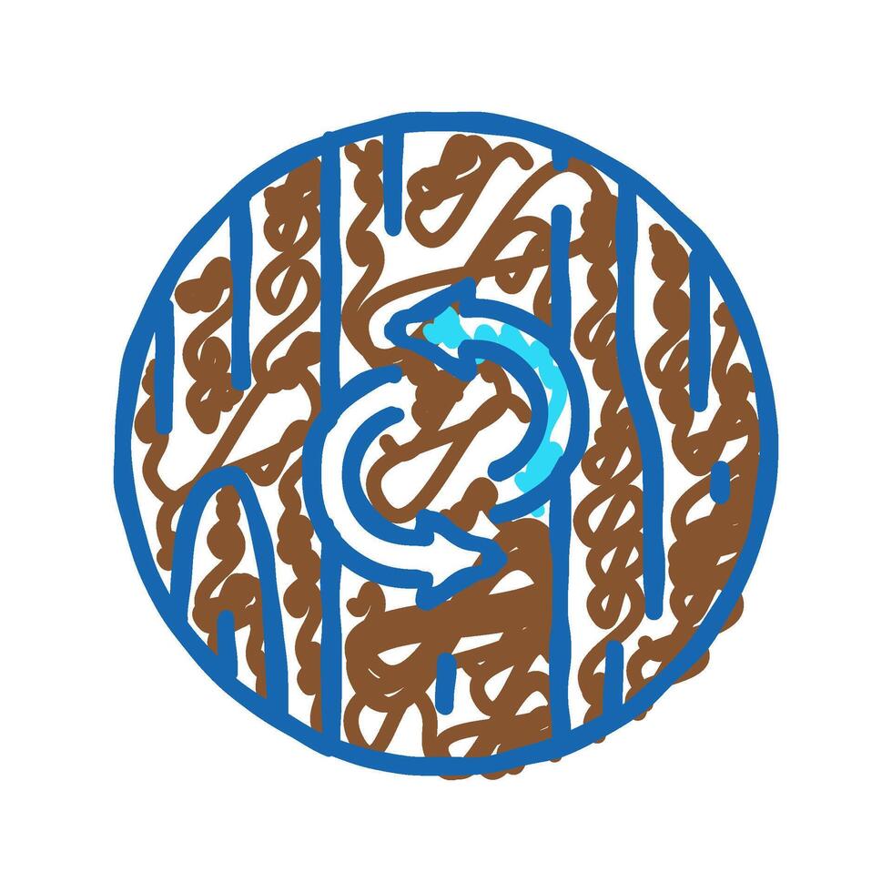 recoating hardwood floor icon doodle illustration vector