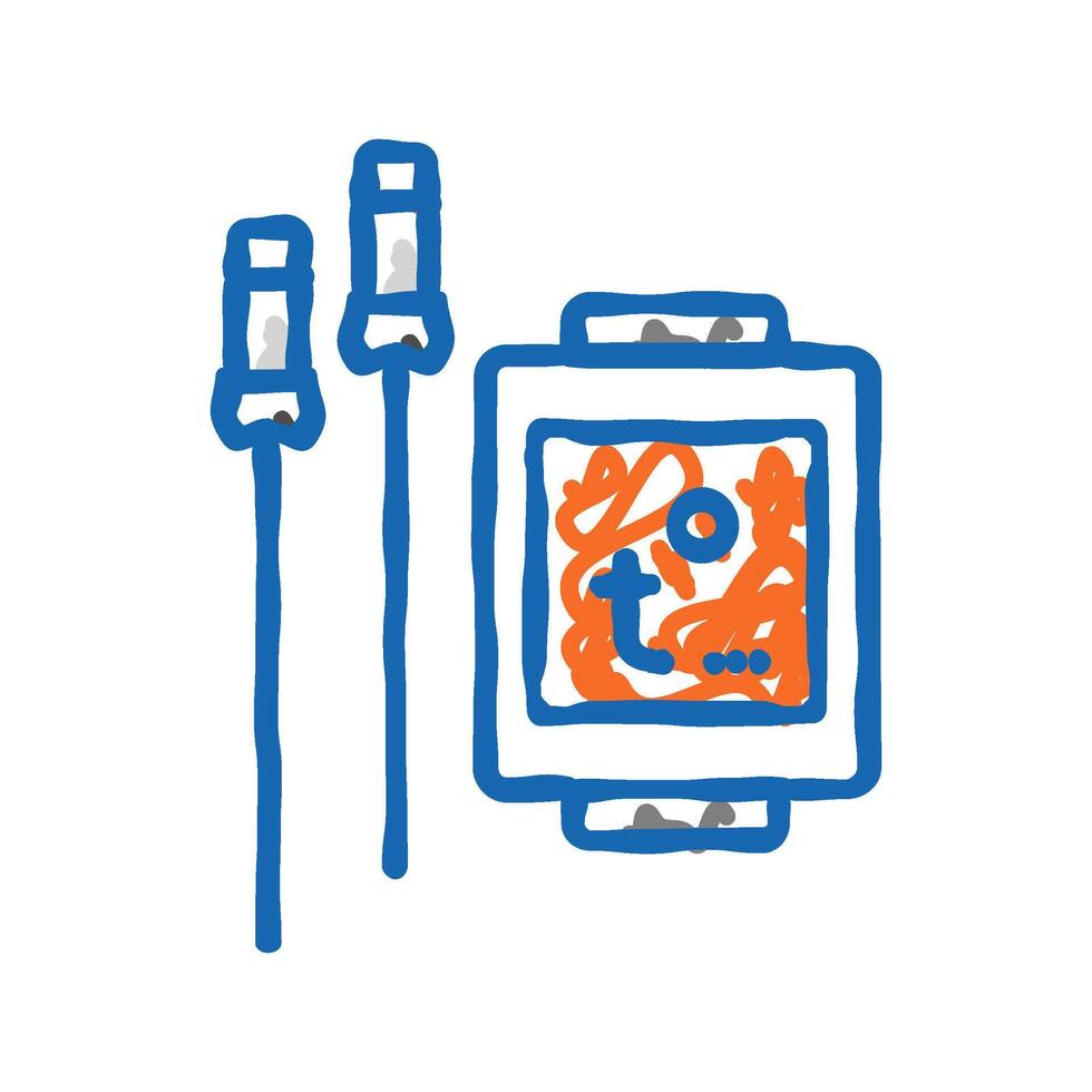 thermometer smoker icon doodle illustration vector