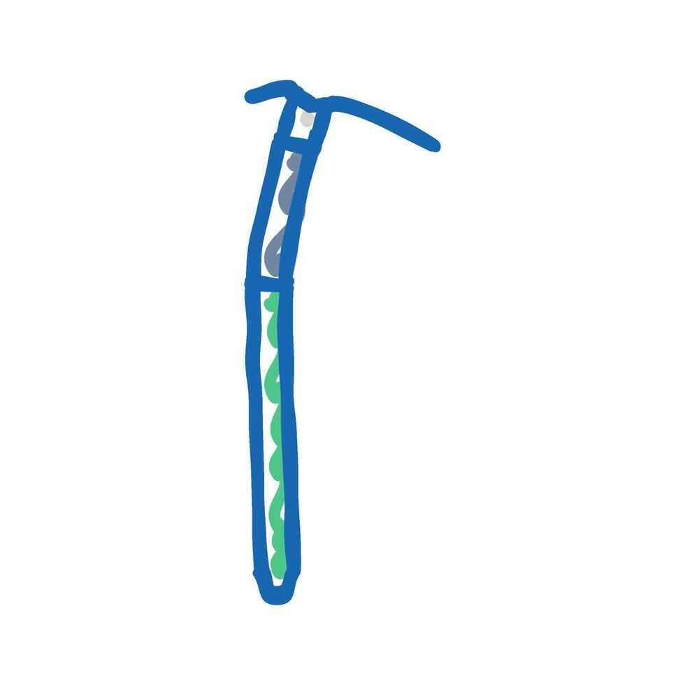 ice axe mountaineering adventure icon doodle illustration vector
