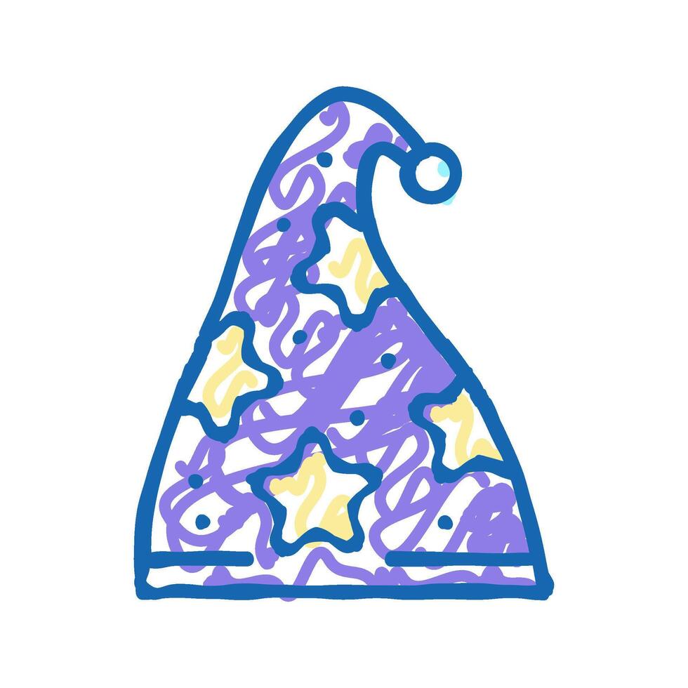 hat magic icon doodle illustration vector