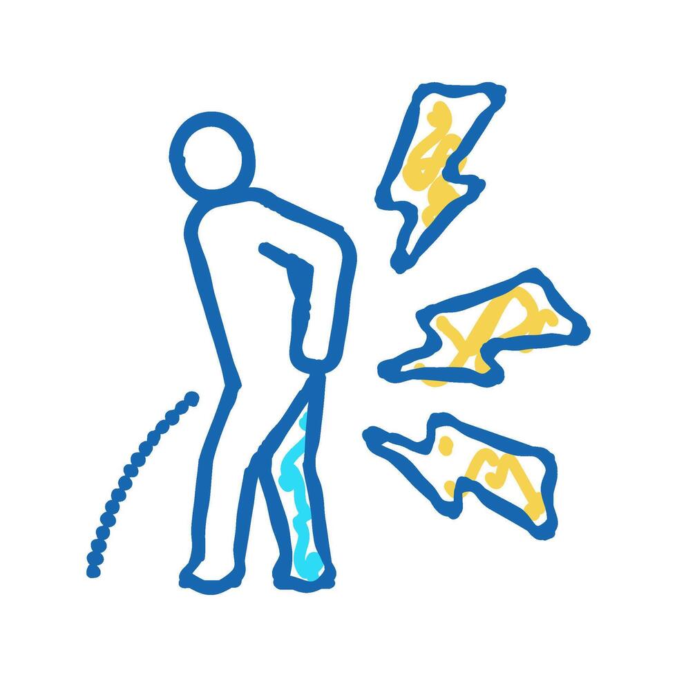 pain when urinating icon doodle illustration vector