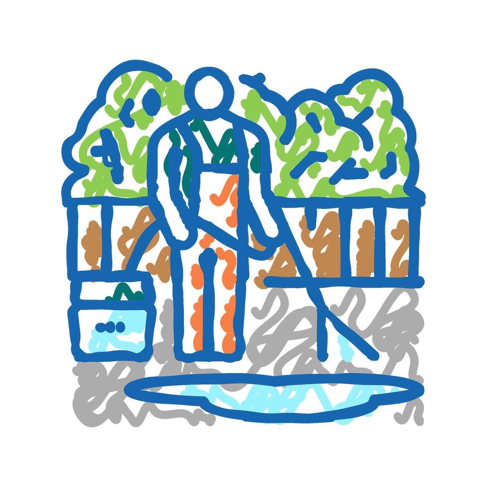 pressure washing icon doodle illustration vector