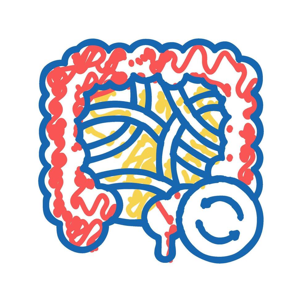 intestines transplant icon doodle illustration vector