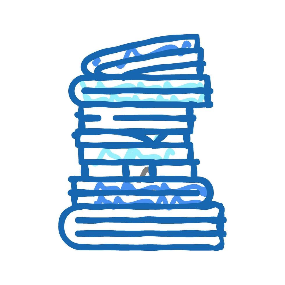 document paper stack icon doodle illustration vector