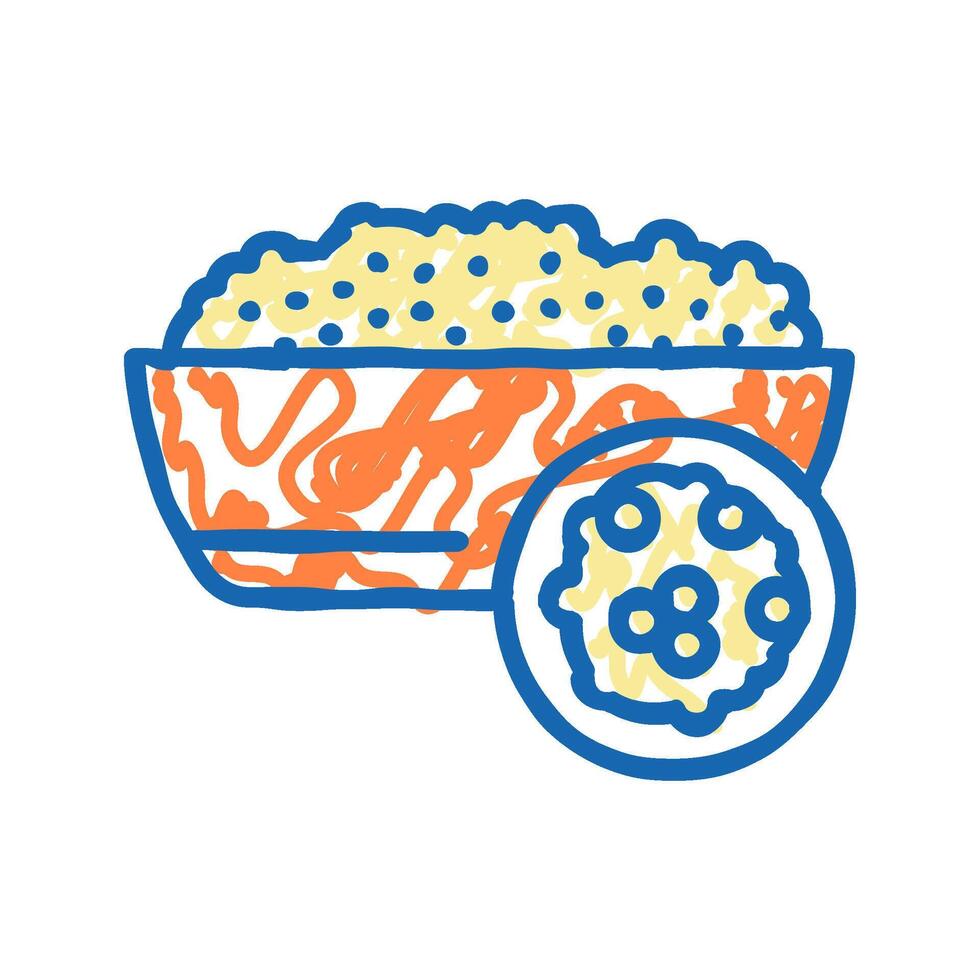 couscous groat icon doodle illustration vector