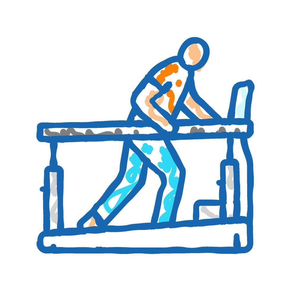 neurological rehabilitation icon doodle illustration vector