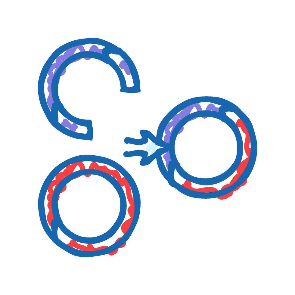 protein synthesis cryptogenetics icon doodle illustration vector