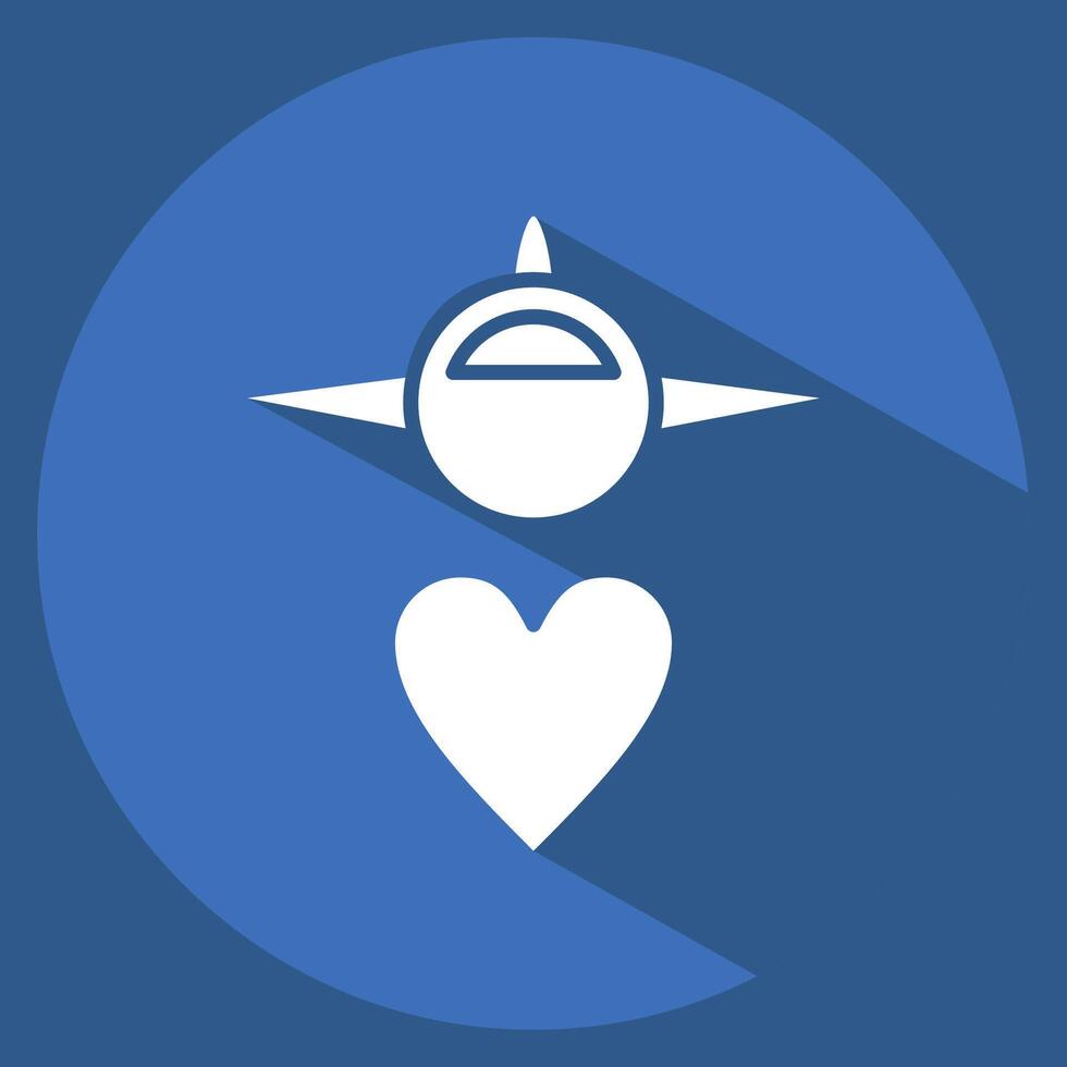 Icon Transport. related to World Peace symbol. long shadow style. design editable vector