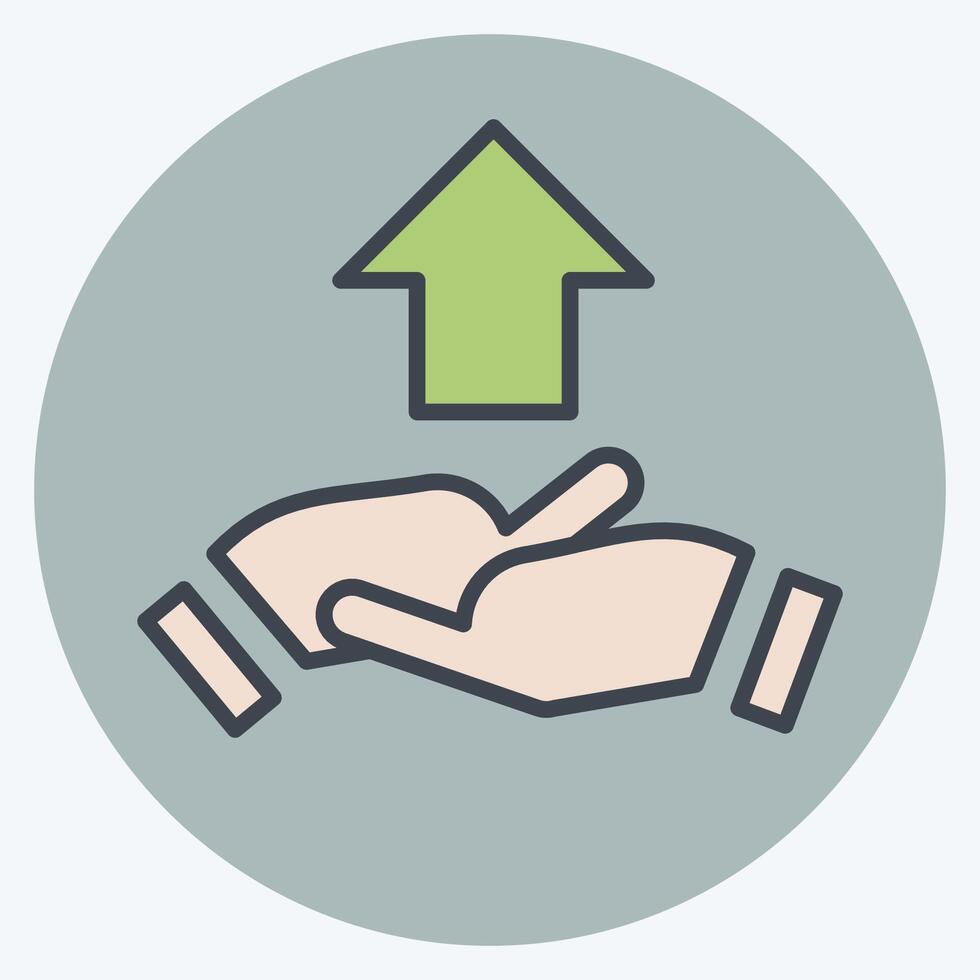 Icon Development Cooperation. related to Development symbol. color mate style vector
