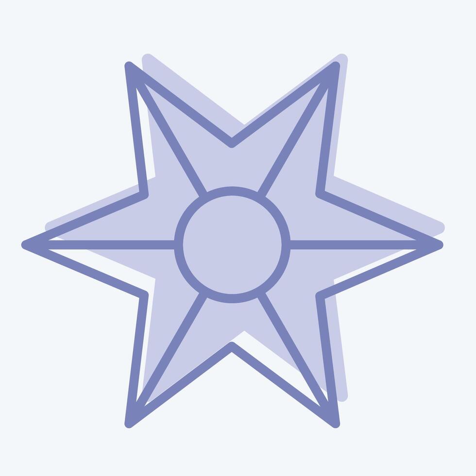 Icon Star Astrology. related to Astrology symbol. two tone style. design editable vector