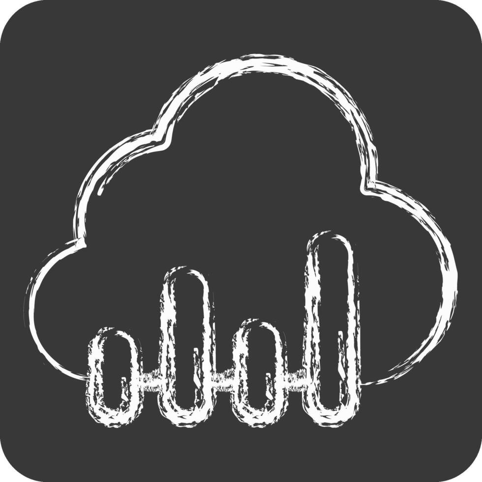 Icon Cloud Development. related to Development symbol. chalk Style vector