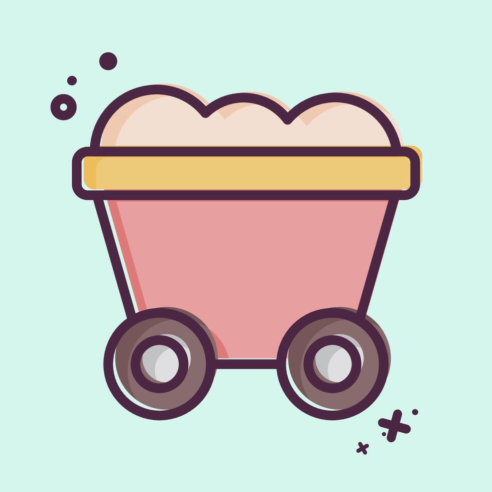 Icon Coal. related to Industry symbol. MBE style. design editable vector