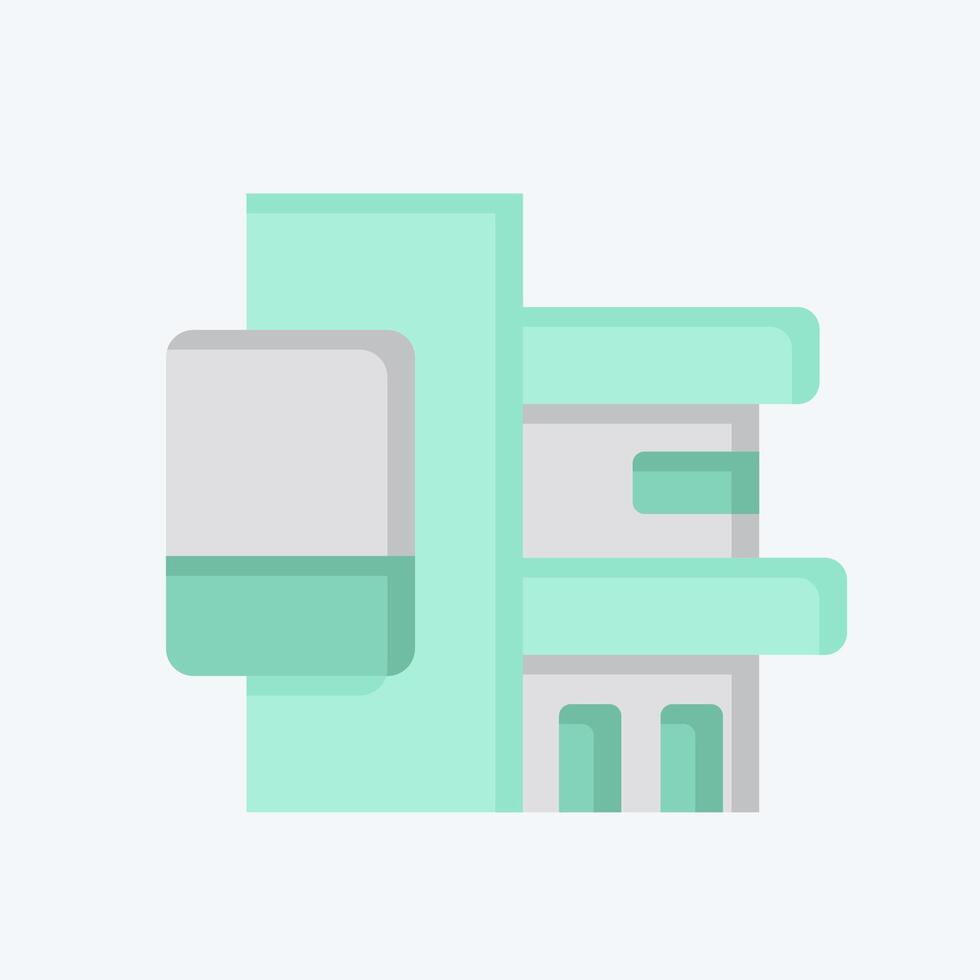 Icon Company Office. related to Industry symbol. flat style. design editable vector