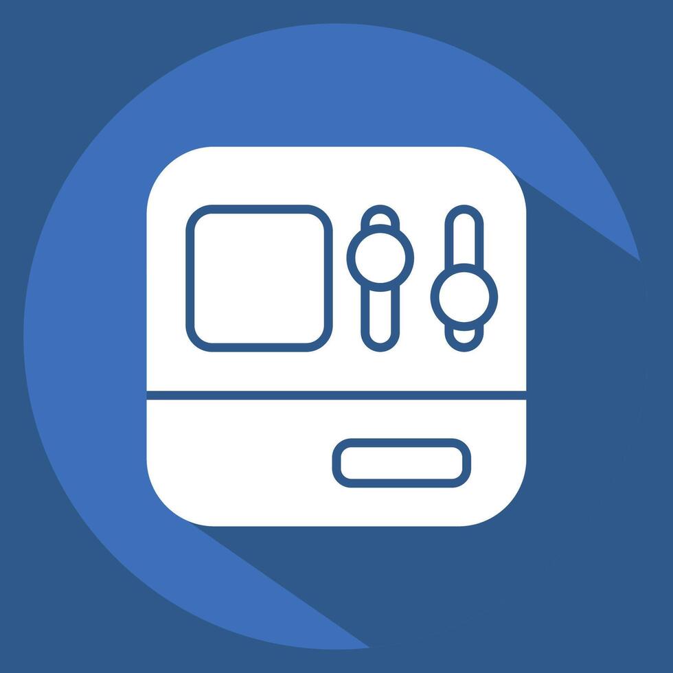Icon Dashboard. related to Industry symbol. long shadow style. design editable vector