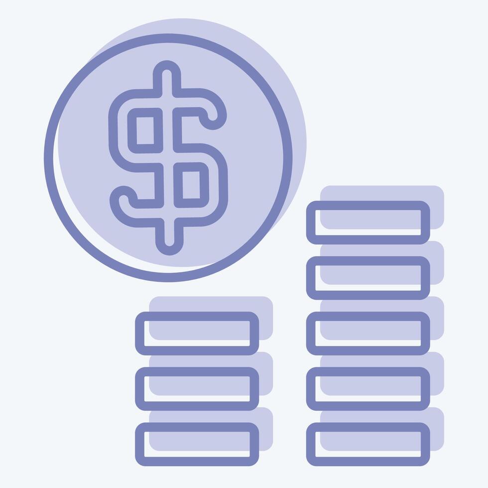 Icon Revenue. related to Development symbol. two tone style vector