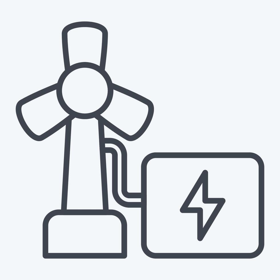 Icon Renewable Energy. related to Industry symbol. line style. design editable vector