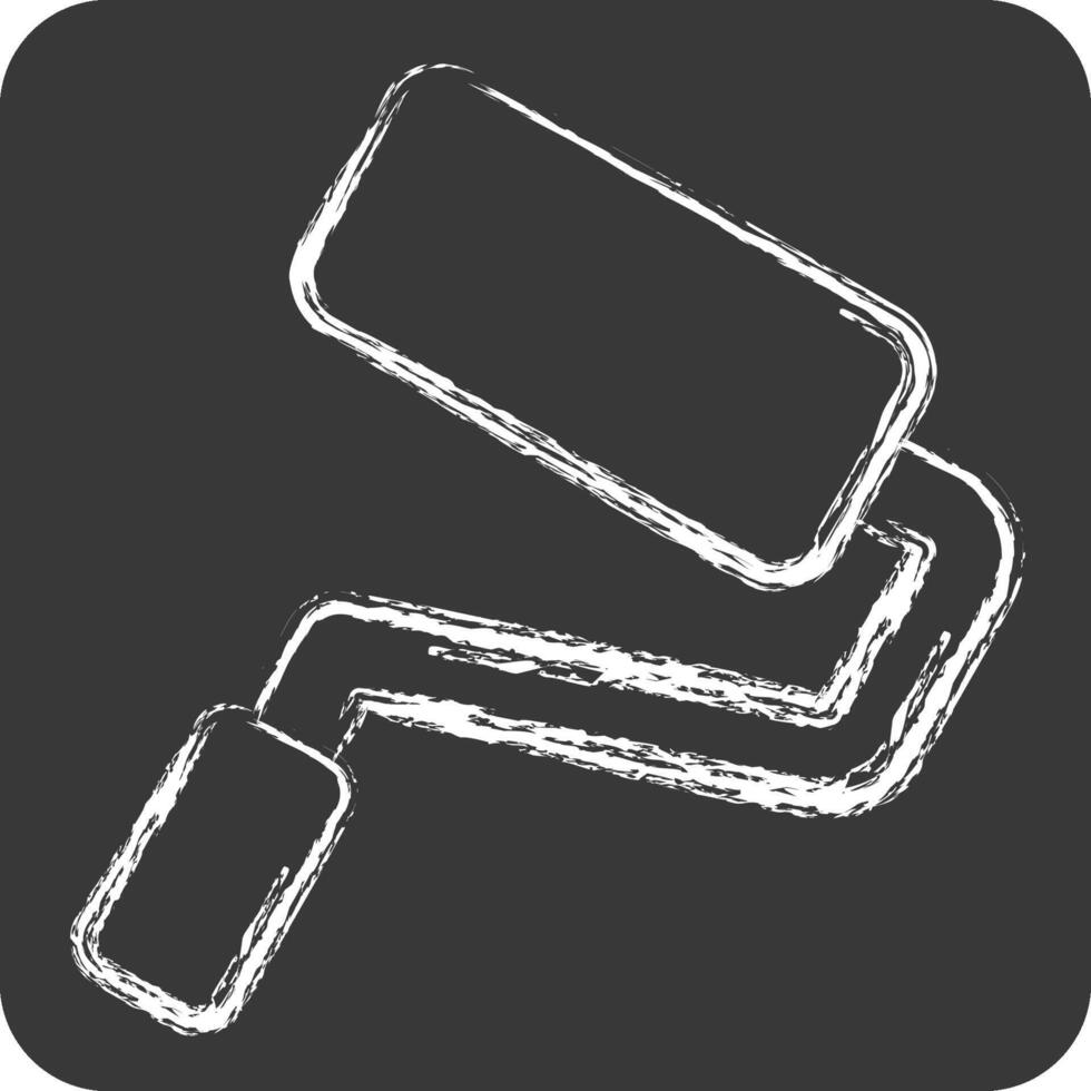 Icon Paint Roller. related to Repair Tools symbol. chalk Style. design editable vector