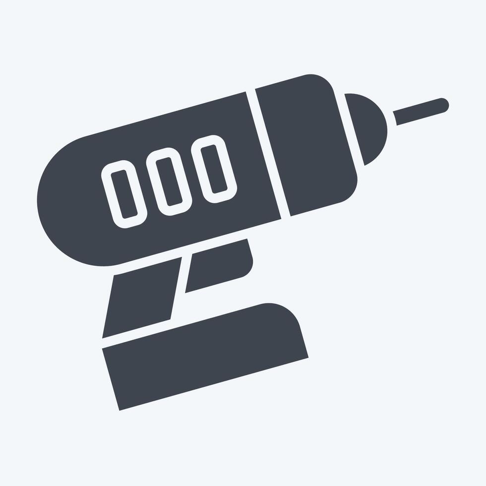 Icon Drill. related to Repair Tools symbol. glyph style. design editable vector