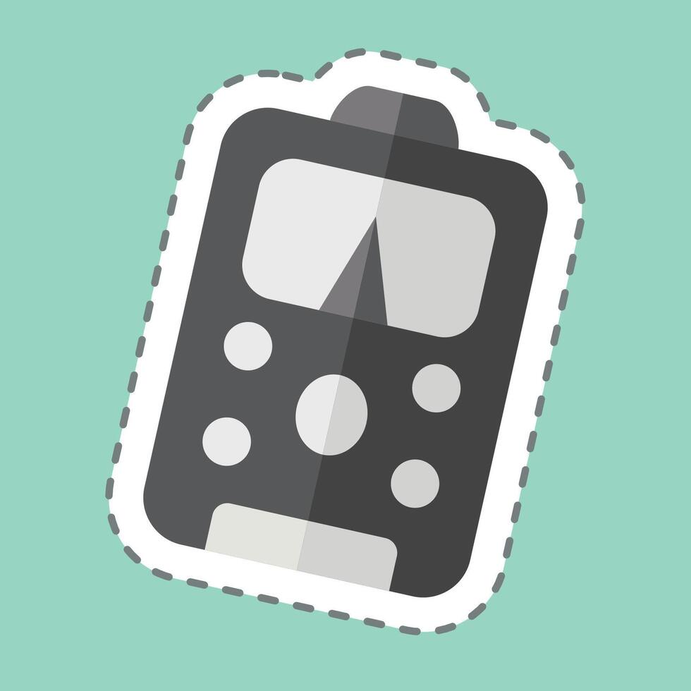Sticker line cut Power Meter. related to Repair Tools symbol. design editable vector