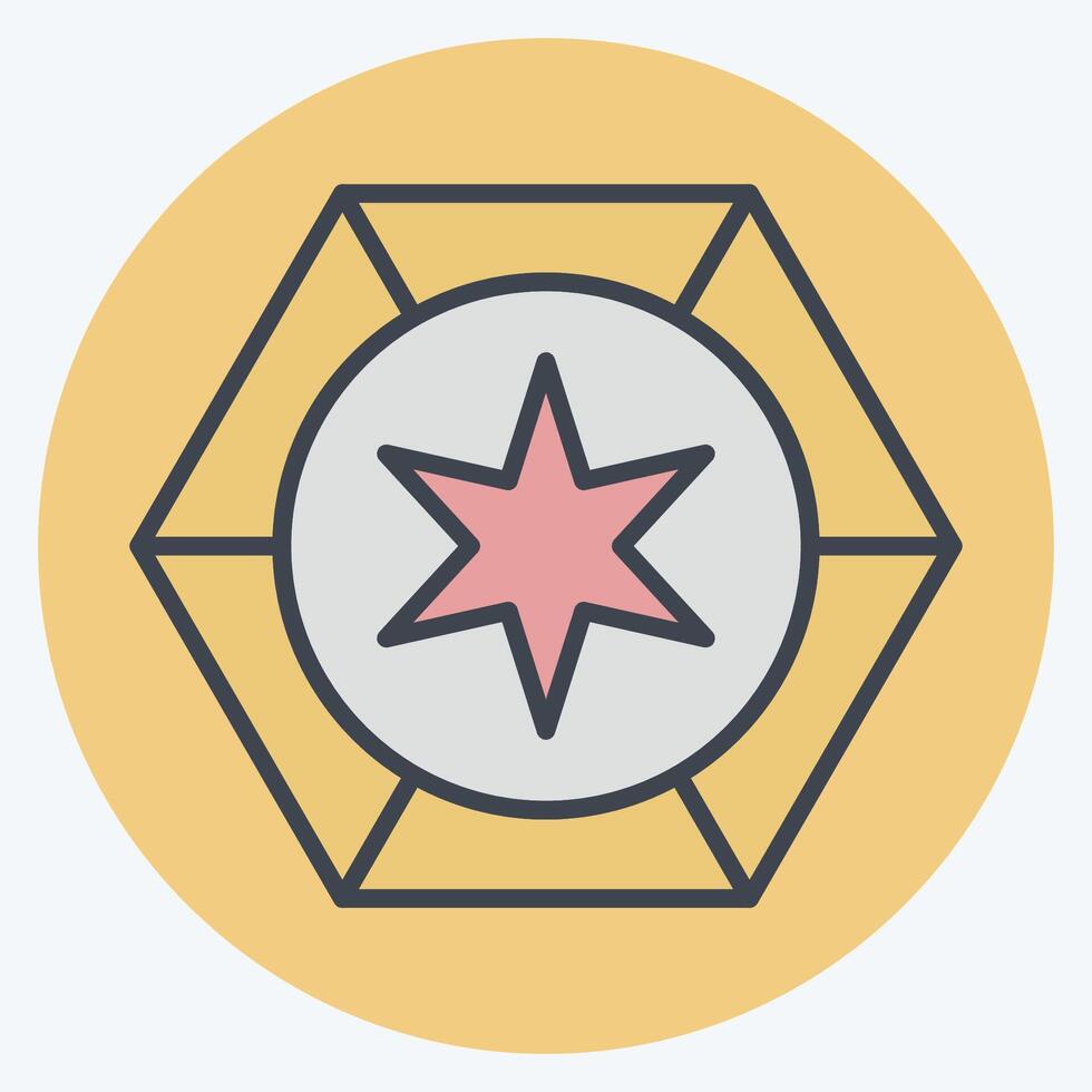 Icon Astrology. related to Astrology symbol. color mate style. design editable vector