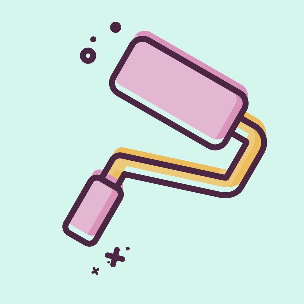 Icon Paint Roller. related to Repair Tools symbol. MBE style. design editable vector
