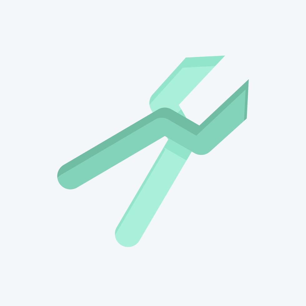 Icon Zinc Scissors. related to Repair Tools symbol. flat style. design editable vector