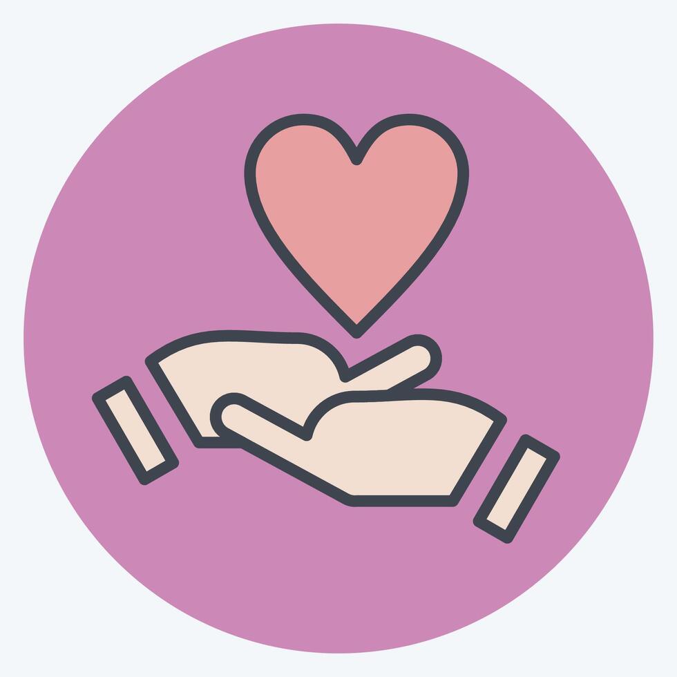 Icon Emotional Development. related to Development symbol. color mate style vector