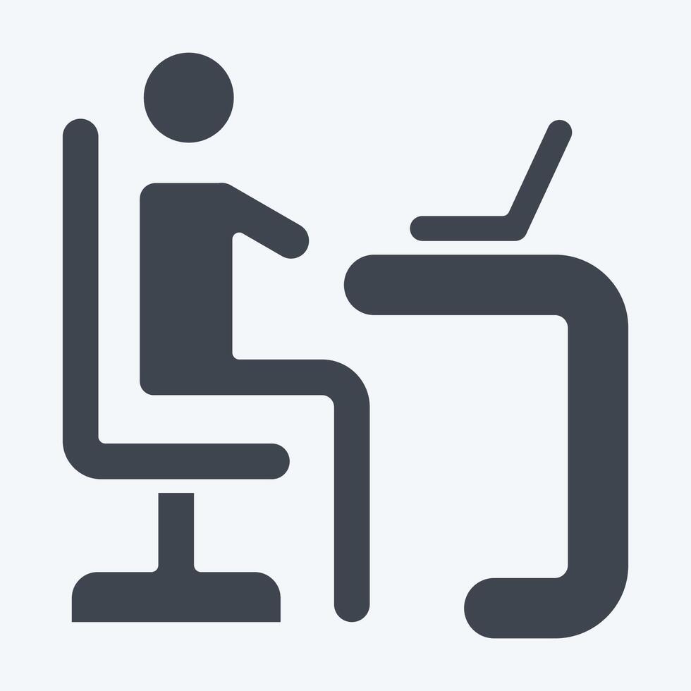 Icon Learner. related to Development symbol. glyph style vector
