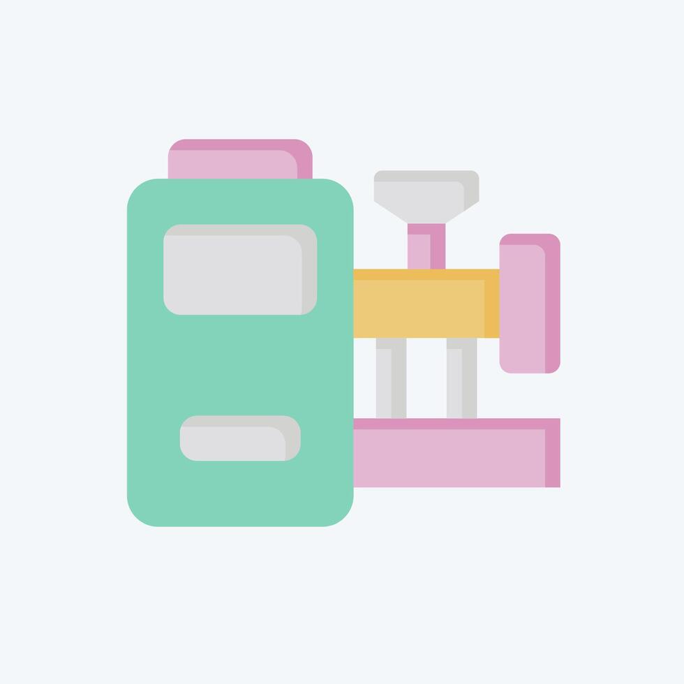 Icon Production Machine. related to Industry symbol. flat style. design editable vector