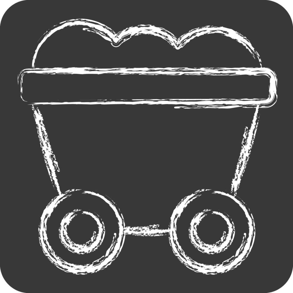 Icon Coal. related to Industry symbol. chalk Style. design editable vector