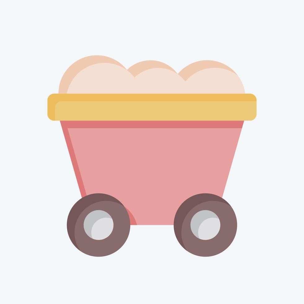 Icon Coal. related to Industry symbol. flat style. design editable vector