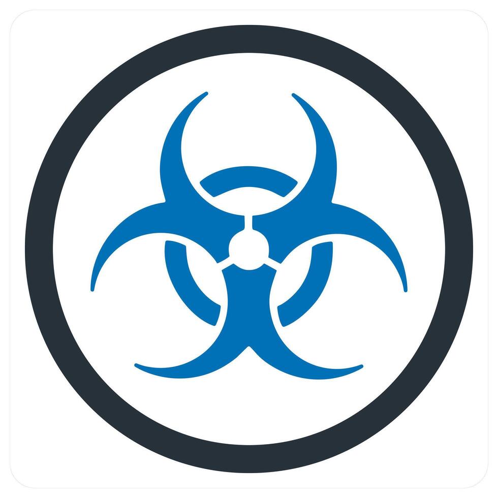 Biological icon concept in blue color vector