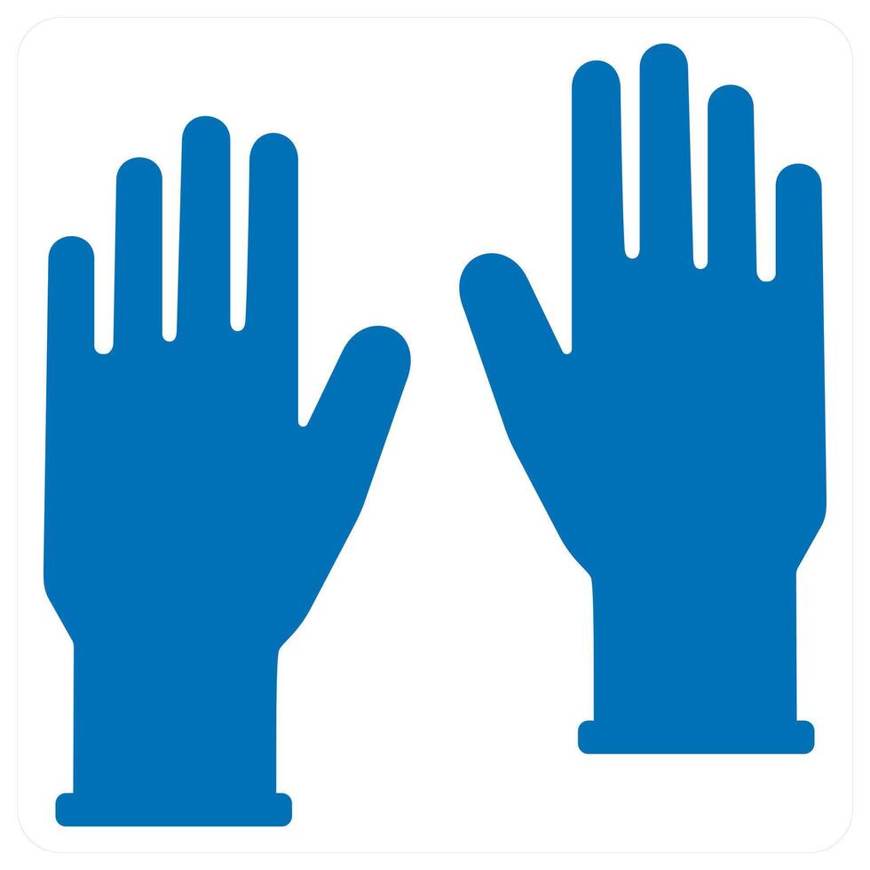 Hand Gloves icon concept in blue color vector