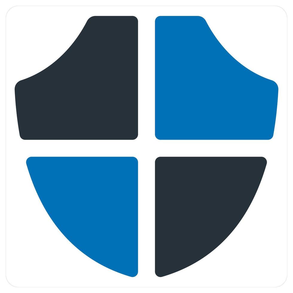 Security and shield icon concept in blue color vector