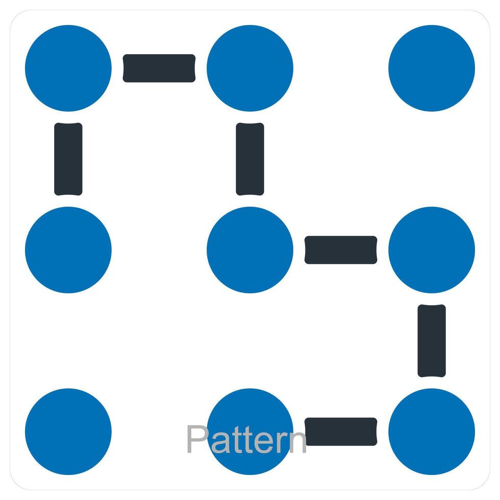 Pattern Lock icon concept in blue color vector