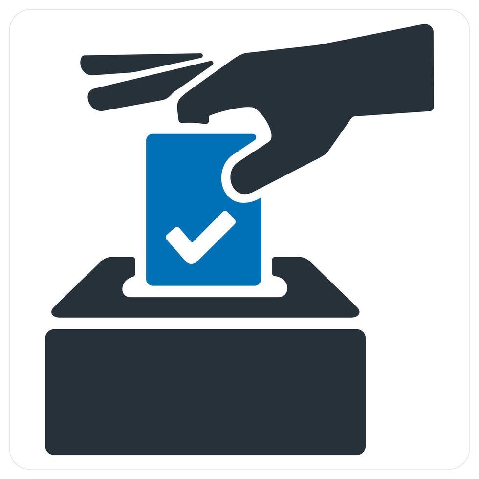 Election icon concept in blue color vector
