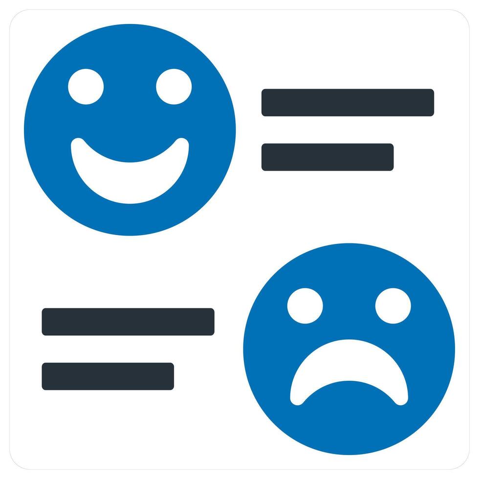 Feedback and ratings icon in blue color vector