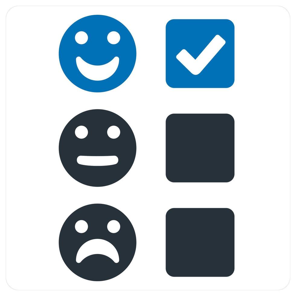 Feedback Survey icon concept in blue color vector